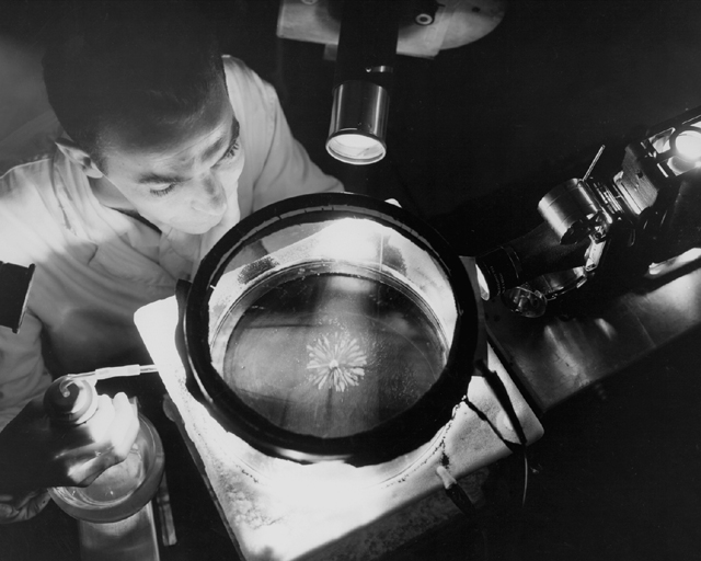Space History Photo: NACA Physicist Studying Alpha Rays